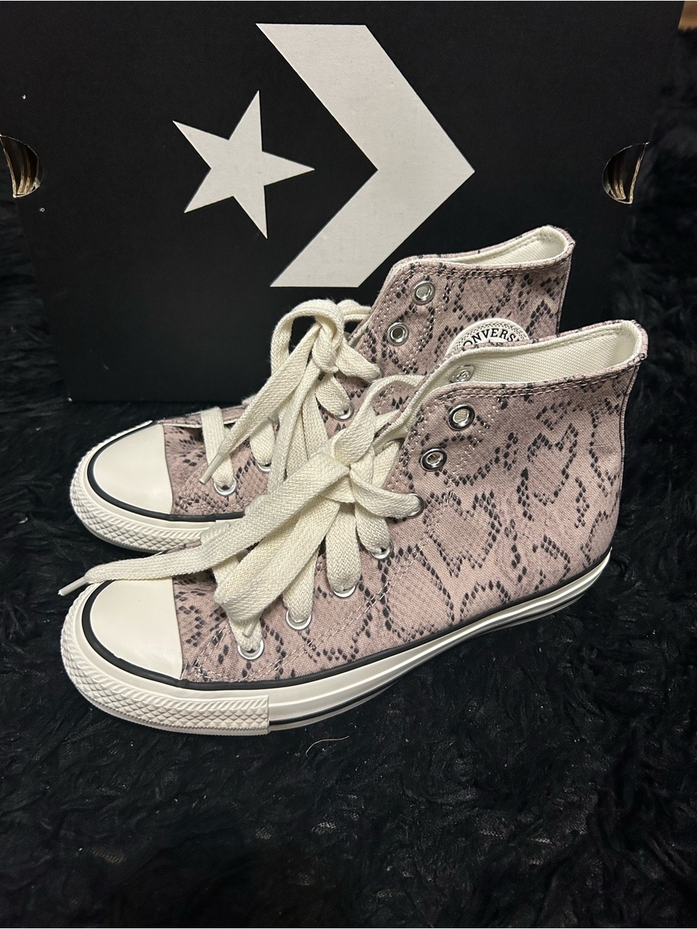 CONVERSE Chuck Taylor all star snakeskin print lace up shoes sneakers sz 7 new - Picture 2 of 8
